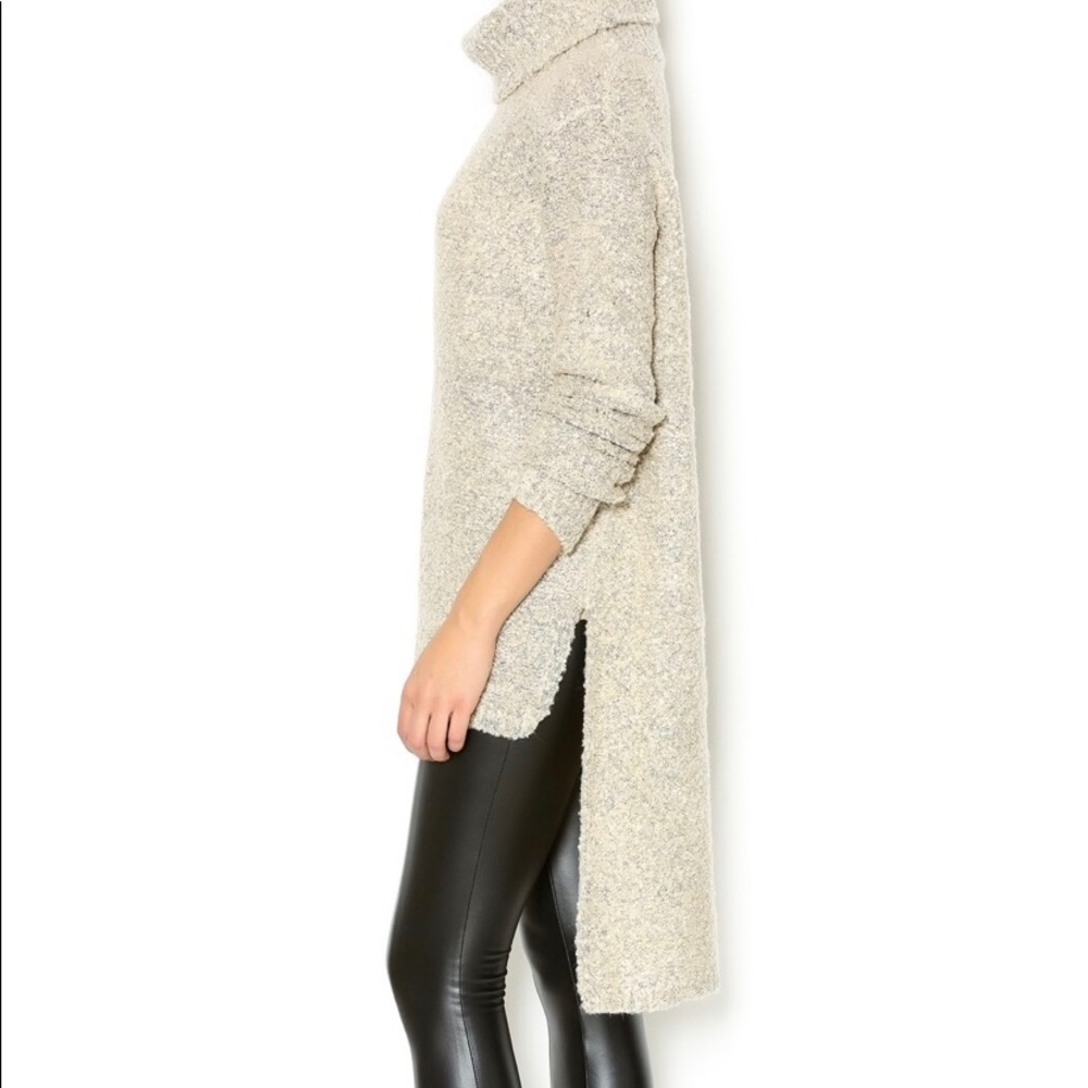 High Low Turtleneck Sweater